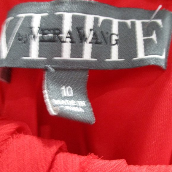 White by Vera Wang Red Bridesmaid /Prom Dress - Picture 4 of 4